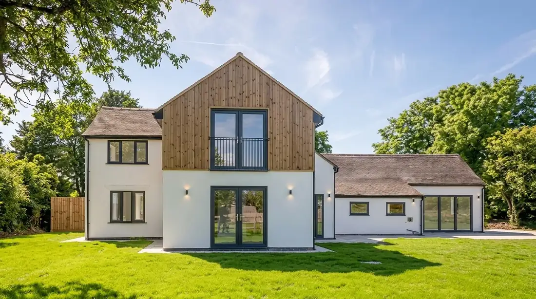 Farmhouse development — after high-spec conversion